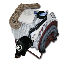 Противогаз шланговый Бриз-0304 (ПШ-20Б) шланг ПВХ (барабан металл.) с 1 маской ШМП - фото 16560049