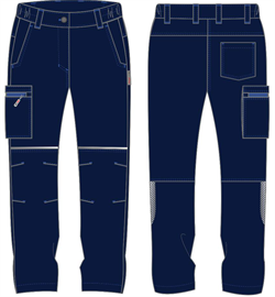 Брюки женские ProfLineSpecialist (тк.Смесовая,240), т.синий/васильковый - фото 16560065