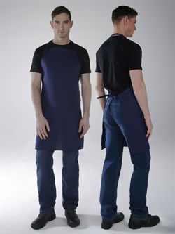 Фартук с грудкой (тк.Диагональ), т.синий - фото 16560251