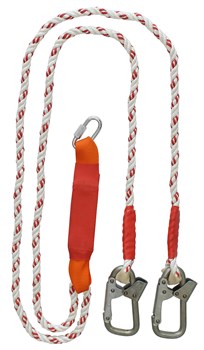 Строп аВд+Кс (канат) двойной с амортизатором 2 монт.+1 соед.кар. 1,5м - фото 16560277