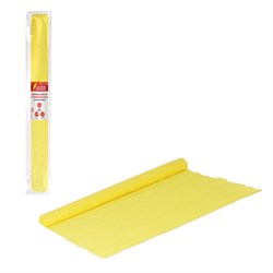 Бумага гофрированная/креповая, 110 г/м2, 50х250 см, желтая, ОСТРОВ СОКРОВИЩ, 129146 - фото 16562153