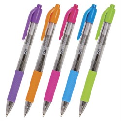 Ручка шариковая автоматическая с грипом BRAUBERG "Insight", СИНЯЯ, детали ассорти, узел 0,7 мм, линия письма 0,35 мм, 141548 - фото 16562200