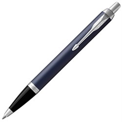 Ручка шариковая PARKER "IM Core Matte Blue CT", корпус темно-синий лак, хромированные детали, синяя, 1931668 - фото 16562245