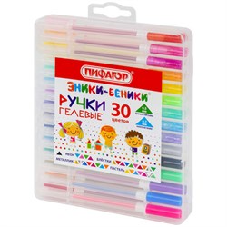 Ручки гелевые ПИФАГОР, НАБОР 30 ЦВЕТОВ, "ЭНИКИ-БЕНИКИ", линия письма 0,5 мм, 143825 - фото 16562303