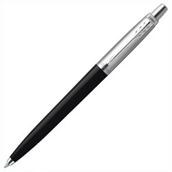 Ручка шариковая PARKER "Jotter Orig Black", корпус черный, детали нержавеющая сталь, синяя, RG0033010 - фото 16562306