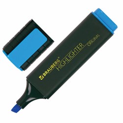 Текстовыделитель BRAUBERG "ORIGINAL", ГОЛУБОЙ, линия 1-5 мм, 151684 - фото 16562449