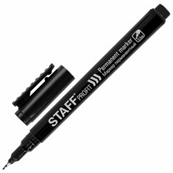 Маркер перманентный STAFF "Profit PM-105", ЧЕРНЫЙ, тонкий металлический наконечник 0,5 мм, 152170 - фото 16562470