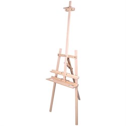Мольберт напольный из сосны Лира с полкой, 170х55х70 см, высота холста до 107 см, BRAUBERG ART CLASSIC, 192261 - фото 16562708