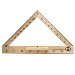 Транспортир для классной доски (транспортир классный), деревянный 40 см, 180 градусов, МОЖГА, С176 - фото 16562819