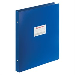 Папка на 4 кольцах БОЛЬШОГО ФОРМАТА А3, ВЕРТИКАЛЬНАЯ, 30 мм, синяя, 0,8 мм, BRAUBERG "Стандарт", 225765 - фото 16562961