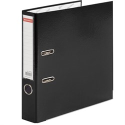 Папка-регистратор, покрытие пластик, 50 мм, ПРОЧНАЯ, с уголком, BRAUBERG, черная, 226589 - фото 16562978