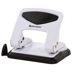 Дырокол металлический BRAUBERG "PN-150M", до 35 листов, белый, 227790 - фото 16563041