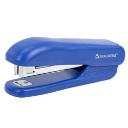 Степлер №10 BRAUBERG "SX-19", до 12 листов, с антистеплером, синий, 228588 - фото 16563071