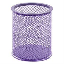 Подставка-органайзер BRAUBERG "Germanium", металлическая, круглое основание, 100х89 мм, фиолетовая, 231981 - фото 16563174