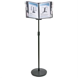 Демосистема напольная на 10 панелей, с 10 серыми панелями А4, BRAUBERG, 235339 - фото 16563186