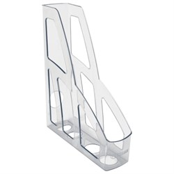 Лоток вертикальный для бумаг "Лидер" (250х75х300 мм), прозрачный, ЛТВ-30454 - фото 16563241