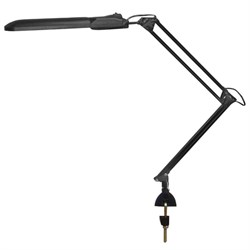 Настольная лампа светильник Дельта на струбцине, ЛЮМИНЕСЦЕНТНАЯ, цоколь 2G7, 11 Вт, чёрный - фото 16563261