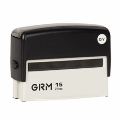 Штамп самонаборный 2-строчный, оттиск 69х10 мм, синий без рамки, GRM 15, КАССА В КОМПЛЕКТЕ, 116000090 - фото 16563371
