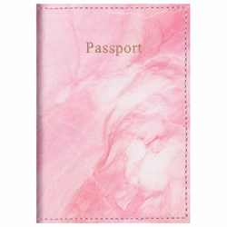 Обложка для паспорта искусственная кожа, принт "Soft Marble", пудрово-розовый, STAFF, 238870 - фото 16563485