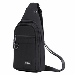 Рюкзак однолямочный HEIKKI DRIVE (ХЕЙКИ), 2 отделения, черный, 30х17х6 см, 272539 - фото 16563769