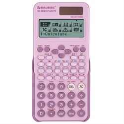 Калькулятор инженерный BRAUBERG SC-991ES-PLUS-PK (164х80 мм), 552 функции, 10+2 разряда, РОЗОВЫЙ, 272654 - фото 16563814