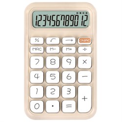 Калькулятор настольный BRAUBERG KW-500-BG (93x148 мм), 3D-кнопки, 12 разрядов, бежевый, 272955 - фото 16563848
