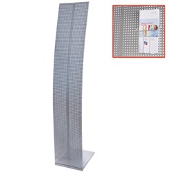 Стойка напольная для рекламных материалов (160х30х36 см), без лотков, хром, ПАРУС-1, (лотки 290443-290445), 290441 - фото 16564144