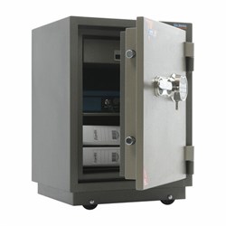 Сейф огнестойкий VALBERG "FRS-66T EL", 672х485х430 мм, 79 кг, электроный замок + ключ, трейзер, крепление к полу - фото 16564156