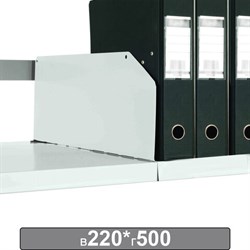 Разделитель к металлическому стеллажу, 500х220 мм, КОМПЛЕКТ 20 шт., К24199510503 - фото 16564256