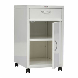 Тумба медицинская подкатная HILFE "МД ТП-2" 710х420х490 мм, с ящиком, цвет белый, S26199402209 - фото 16564309