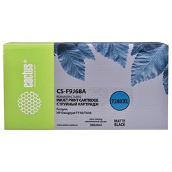 Картридж струйный CACTUS (CS-F9J68A) для HP DesignJet T730/T830, черный матовый - фото 16565095