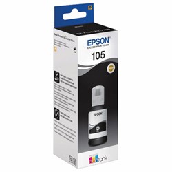Чернила EPSON 105 (C13T00Q140) для СНПЧ L7160/L7180, черные пигментные, ОРИГИНАЛЬНЫЕ - фото 16565213