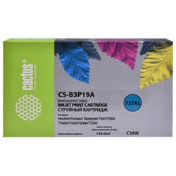 Картридж струйный CACTUS (CS-B3P19A) для HP DesignJet T920/T1500, голубой - фото 16565254