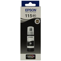 Чернила EPSON 115 (C13T07C14A) для СНПЧ L8160/L8180, черные пигментные, объем 70 мл, ОРИГИНАЛЬНЫЕ - фото 16565364