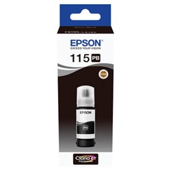Чернила EPSON 115 (C13T07D14A) для СНПЧ L8160/L8180, черные фото, объем 70 мл, ОРИГИНАЛЬНЫЕ - фото 16565365