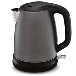 Чайник TEFAL KI270930, 1,7 л, 2400 Вт, закрытый нагревательный элемент, сталь, графитовый, 7211002432 - фото 16565969