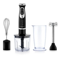 Блендер погружной BRAYER BR1240, 800 Вт, 2 скорости, 3 насадки, стакан, черный - фото 16565997