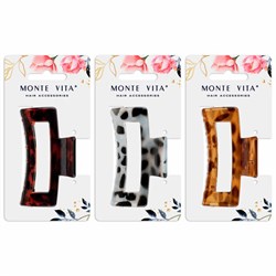 Краб для волос 8,5 см, глянцевый, АССОРТИ, MONTE VITA (МОНТЕ ВИТА), 457003 - фото 16566080