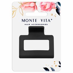 Краб для волос 5 см, soft-touch, чёрный, MONTE VITA (МОНТЕ ВИТА), 457009 - фото 16566082