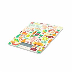 Весы кухонные BQ (БИ-КЬЮ) KS1010, электронный дисплей, max вес 5 кг, тарокомпенсация, закаленное стекло, с рисунком, 86191803 - фото 16566158