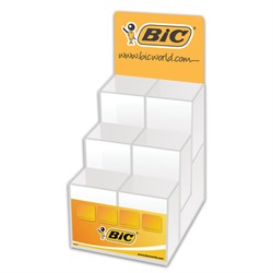 Дисплей настольный для размещения ручек BIC, 25х16х13 см, 6 отделений, БЕЗ НАПОЛНЕНИЯ, 890647 - фото 16566228