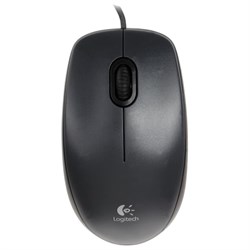 Мышь проводная LOGITECH M100, USB, 2 кнопки + 1 колесо-кнопка, оптическая, черно-серая - фото 16566264