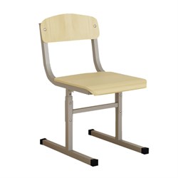 Стул ученический регулируемый, 340х430х585-665 мм, рост 2-4, серый каркас, Ш-508 (2-4) - фото 16566460