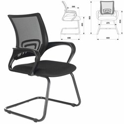 Кресло для приемных и переговорных BRABIX "Fly CF-100", черное, 532087 - фото 16566588
