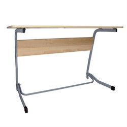 Стол-парта 2-местный нерегулируемый "Олимп", 1200х500х760 мм, рост 6, серый каркас, ЛДСП клён - фото 16566697