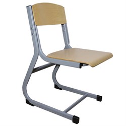 Стул ученический регулируемый "Атлант/Олимп", 340х430х585-665 мм, рост 2-4, серый каркас - фото 16566710