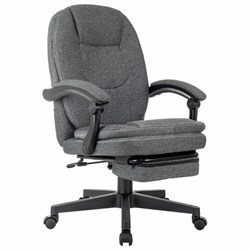 Кресло офисное CH-868MSG-BF, синхромеханизм, вибромодуль, подставка для ног, ткань, серое, 1998751 - фото 16566791