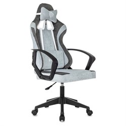 Кресло компьютерное BRABIX "Forcer GM-127", 2 подушки, ткань, серое/светло-голубое, 533214 - фото 16566794