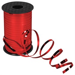 Лента упаковочная декоративная для шаров и подарков, металлик, 5 мм х 250 м, красная, ЗОЛОТАЯ СКАЗКА, 591817 - фото 16566883