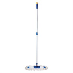 Швабра-рамка 40 см, алюминиевый телескопический черенок 130 см (резьба 1,6 см), МОП хлопок, LAIMA, 601464 - фото 16567072